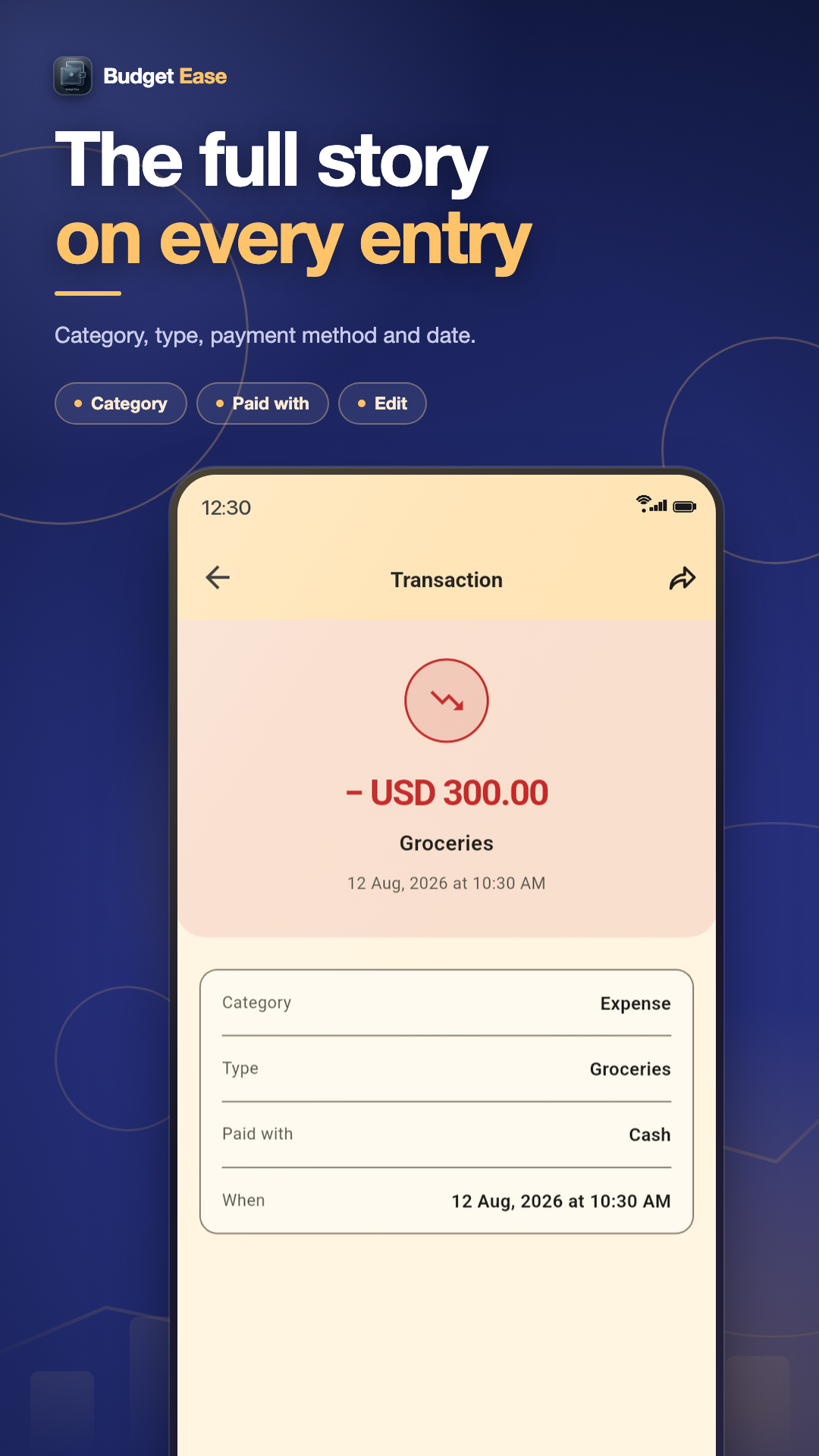 Transaction detail