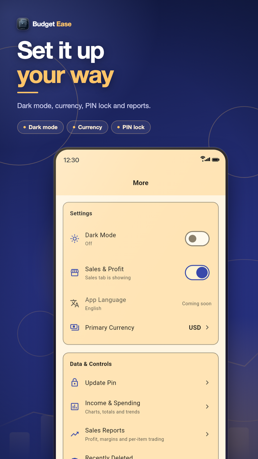 More menu
