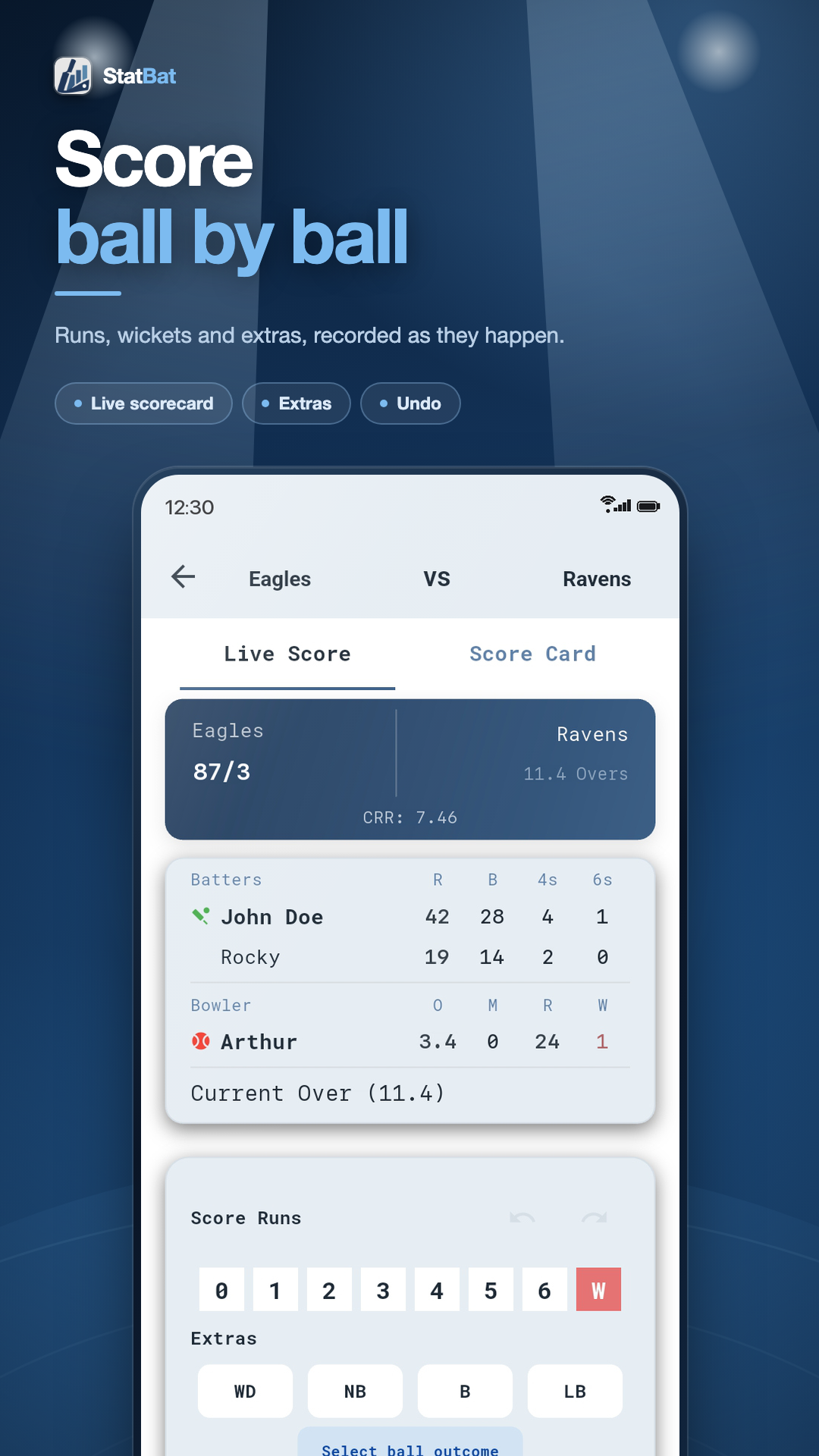 Ball-by-ball scoring